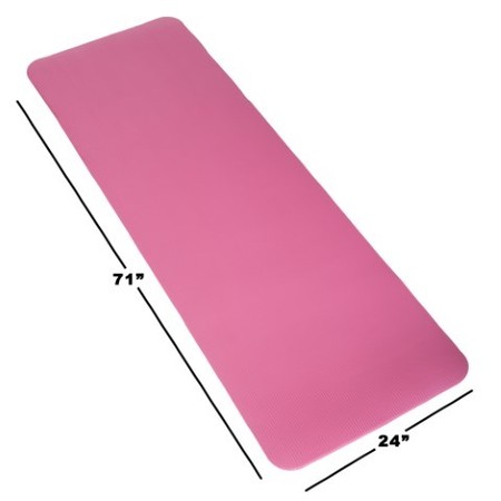 Leisure Sports Extra Thick Yoga Mat, Non-Slip Comfort Foam, Durable Exercise Mat For Fitness, Pilates (Pink) 217153UUK